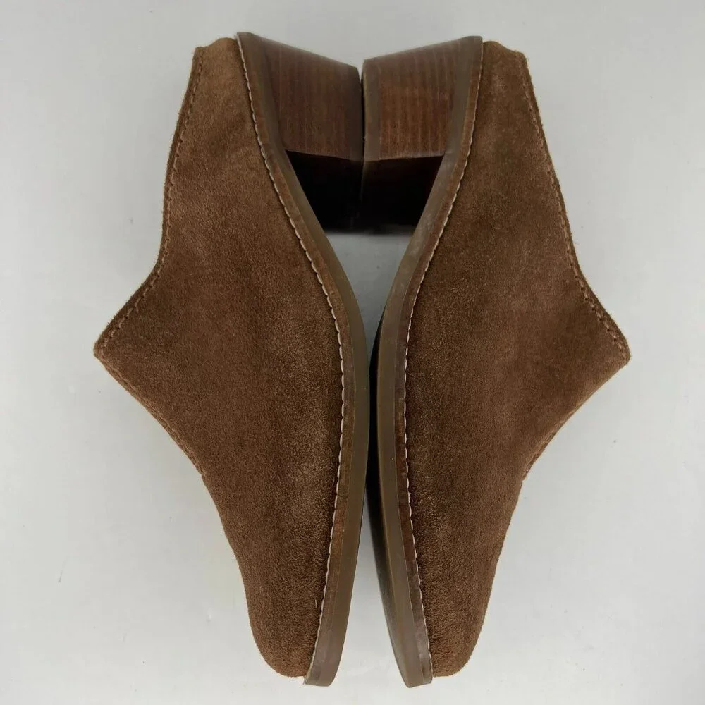 Cole Haan Womens W14844 Brown Faux Suede Block Heel Size 7 Slip-On Mules - Picture 8 of 11